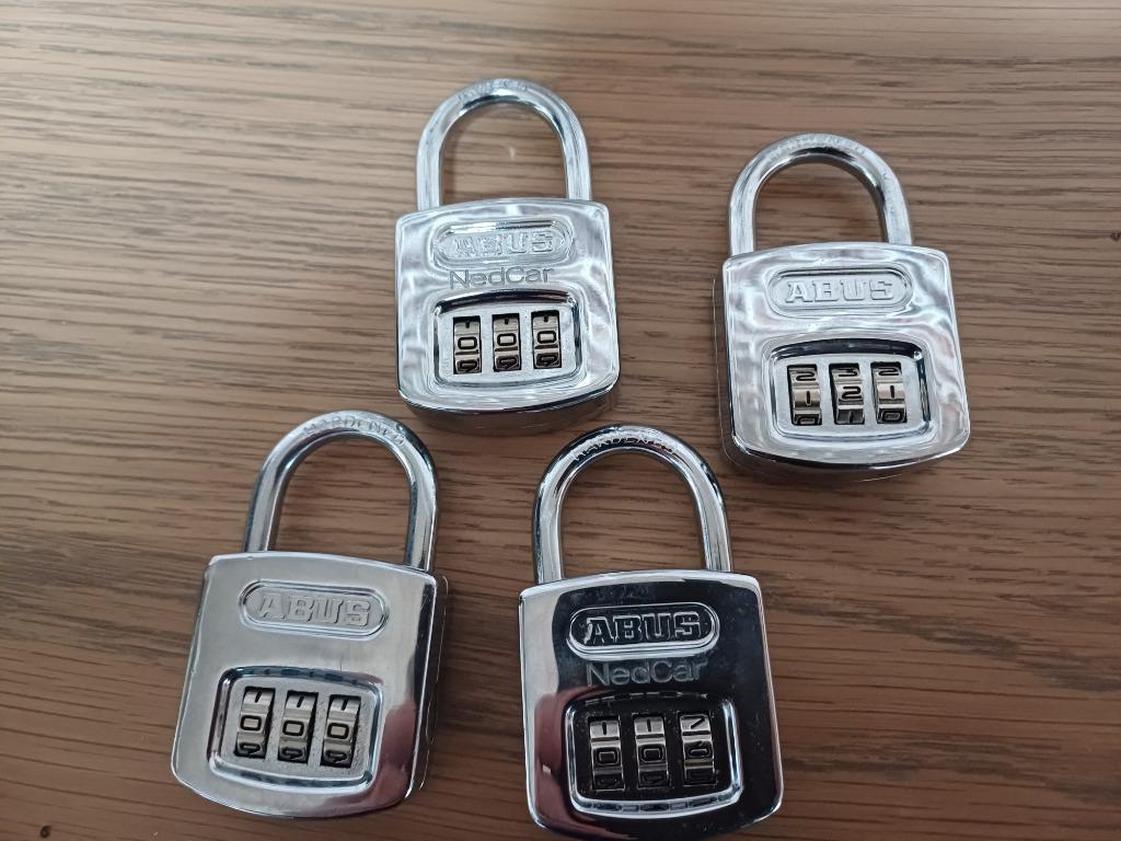 4STUK ABUS 3 cijferig hangslot 160/40 -40mm dubbelvergrendel, Ophalen of Verzenden, Nieuw, Slot
