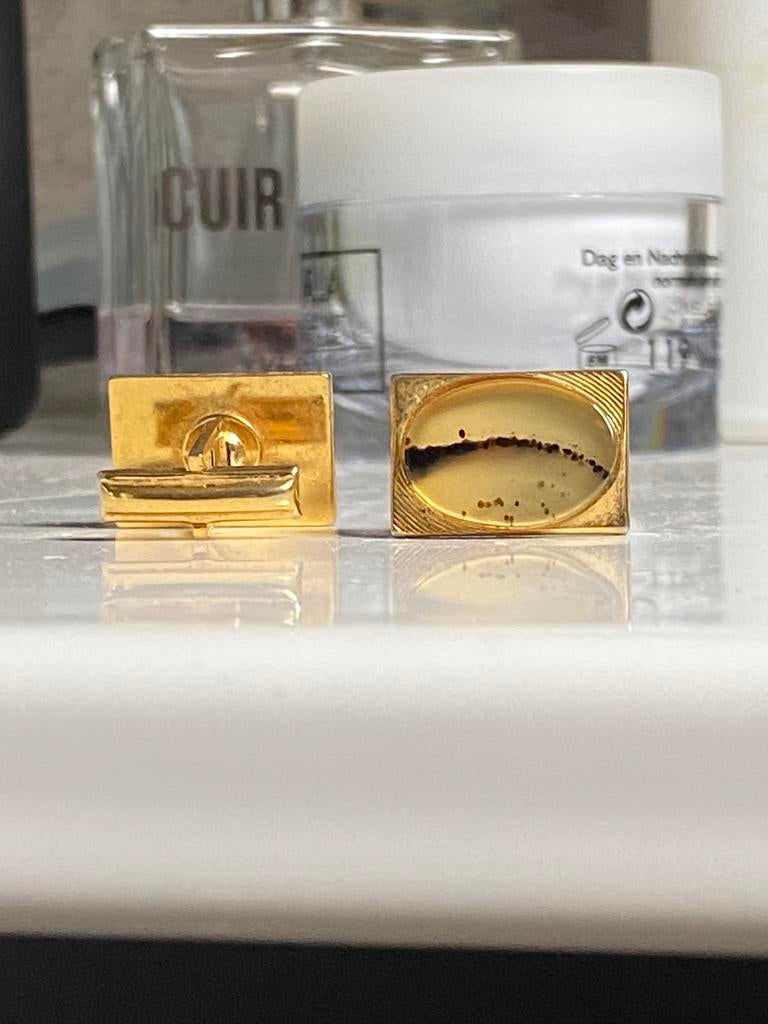 bouton de manchette, Envoi, Comme neuf, Doré