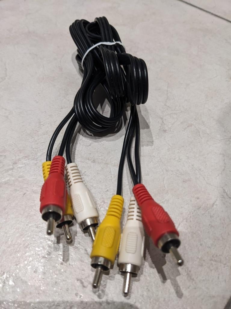 Câbles RCA X2 + adaptateur Mini-DIN 8 broches  RCA occasion., Enlèvement ou Envoi, Comme neuf