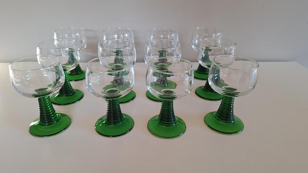 Set van 12 Römer wijnglazen 10cl, France, Enlèvement ou Envoi