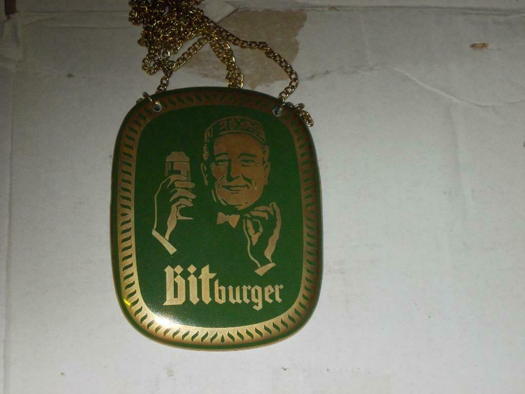 Beersign.Metalen Reclame.Bittburger, Ophalen of Verzenden, Zo goed als nieuw, Reclamebord