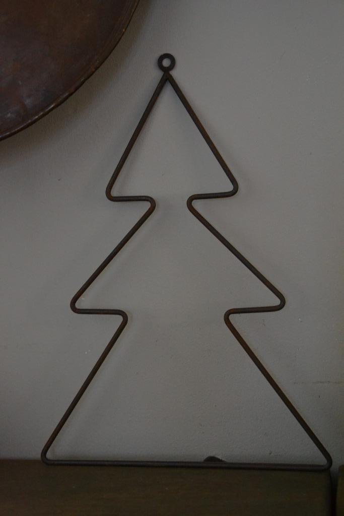 Kerstboom sobere Roest - ijzer draad - Landelijk stoer, Diversen, Ophalen of Verzenden, Nieuw