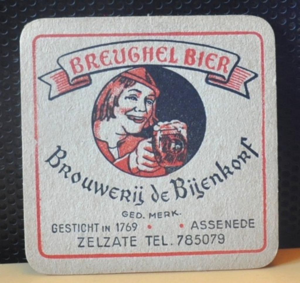 sous bock Breughel bier brouwerij bijenkorf  sb302, Verzamelen, Ophalen of Verzenden, Gebruikt, Viltje(s), Overige merken