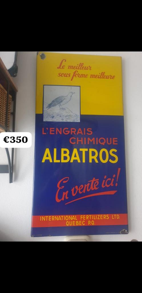 Assiette émaillée Albatros - nourriture pour oiseaux, Enlèvement ou Envoi, Panneau publicitaire