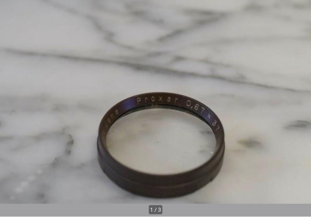Objectif de conversion Carl Zeiss Jena Proxar 0,67 X 37, Enlèvement ou Envoi, Avant 1940, Lentille ou Lentilles