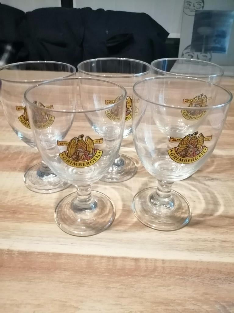 Set de 5 verres Grimbergen, Enlèvement ou Envoi, Comme neuf, Verre à bière