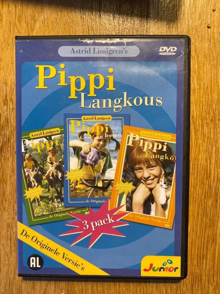 Pippi Langkous - DVD met 3 films, Ophalen of Verzenden, Gebruikt, Film
