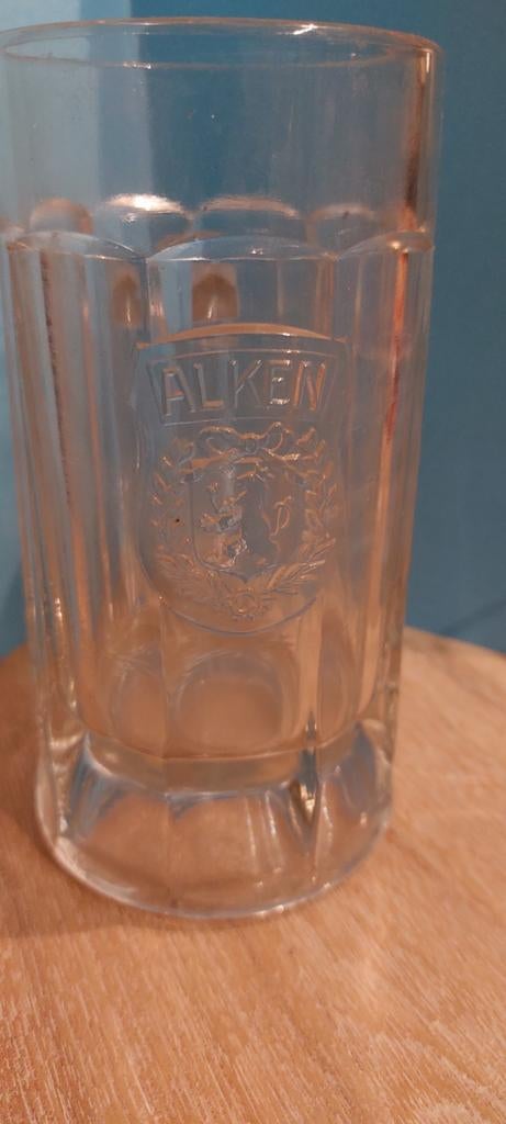 Hoge reliëf glazen pot Cristal  Alken  naoorlogs, Ophalen of Verzenden