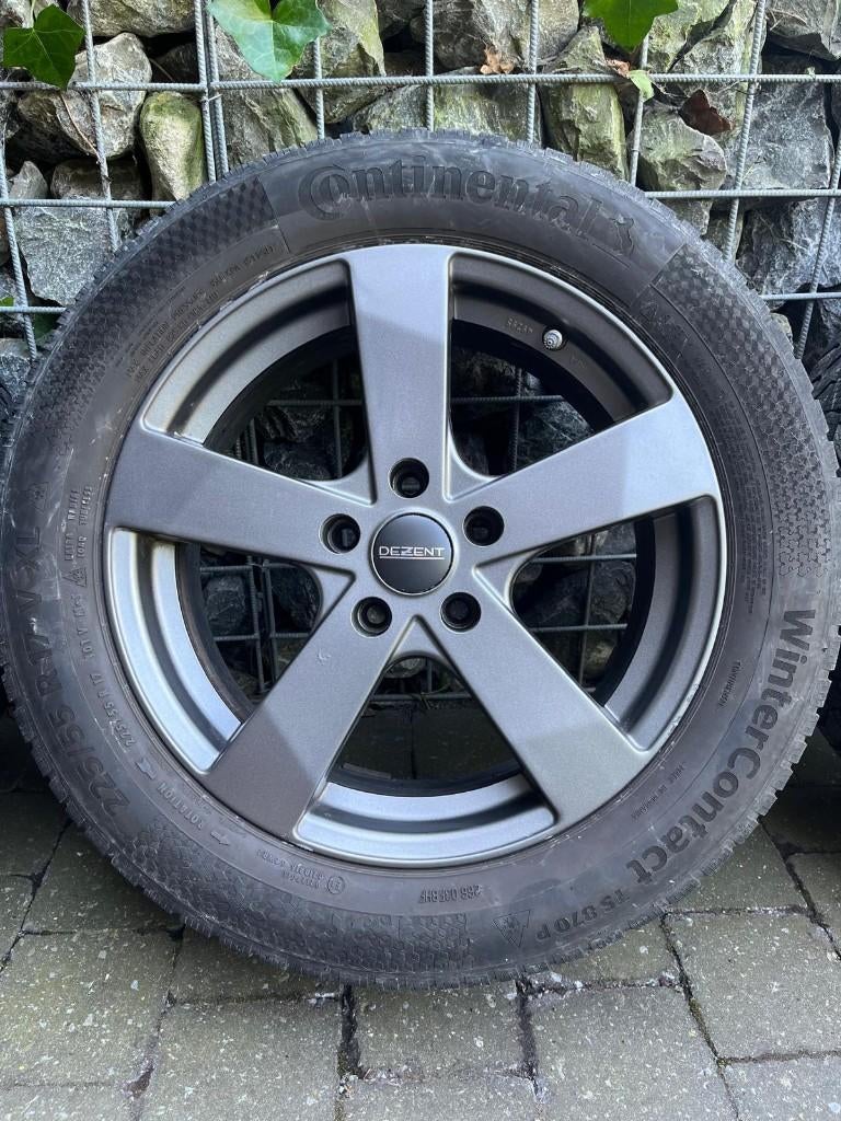 Jantes + pneus hivers 225/55 R17, Pneus et Jantes, Pneus hiver, 17 pouces, Enlèvement