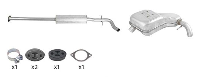 Volvo Uitlaat set S80 met turbo  (midden demper+ einddemper), Ophalen of Verzenden, Nieuw, Volvo