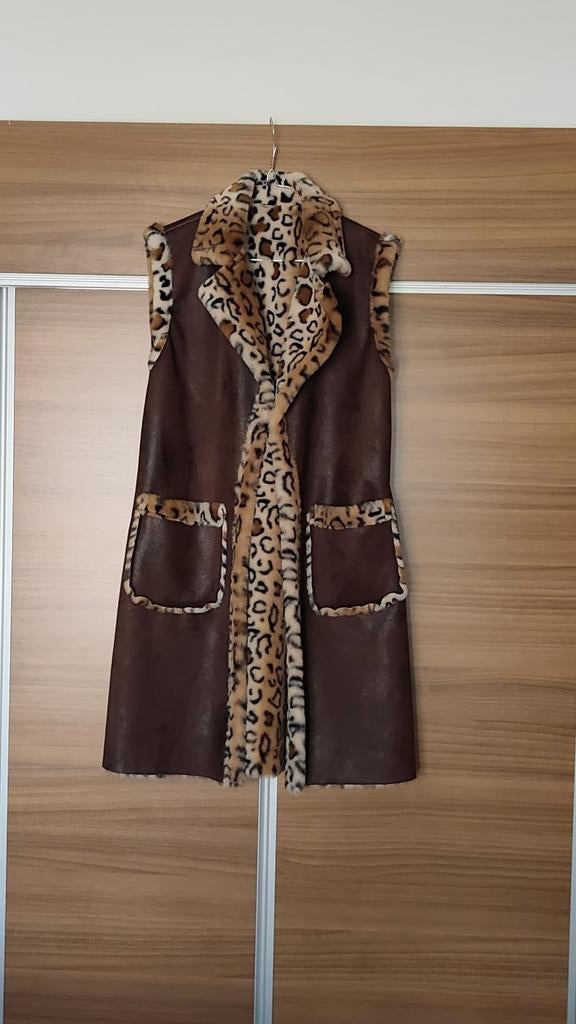 Mouwloze jas met pels, Vêtements | Femmes, Blousons sans Manches, Enlèvement, Taille 38/40 (M)