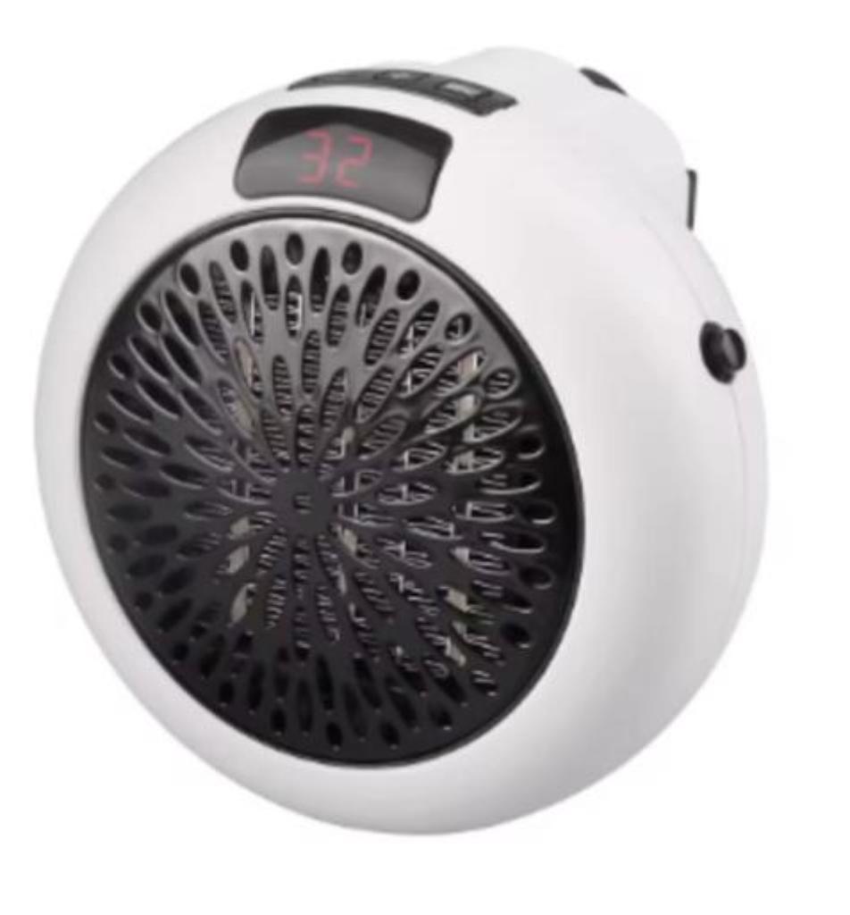 Elektrische stopcontact kachel 900 Watt rond - Wit