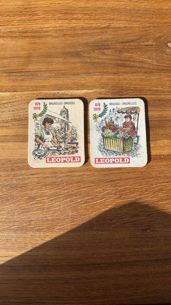2 bierviltjes Leopold, Verzamelen, Ophalen of Verzenden, Zo goed als nieuw