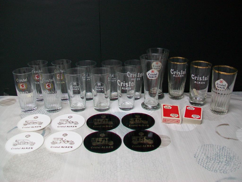 Cristal Alken - Pils Bier Bière - Glas Glazen - Speelkaarten, Enlèvement ou Envoi, Comme neuf, Autres types, Autres marques