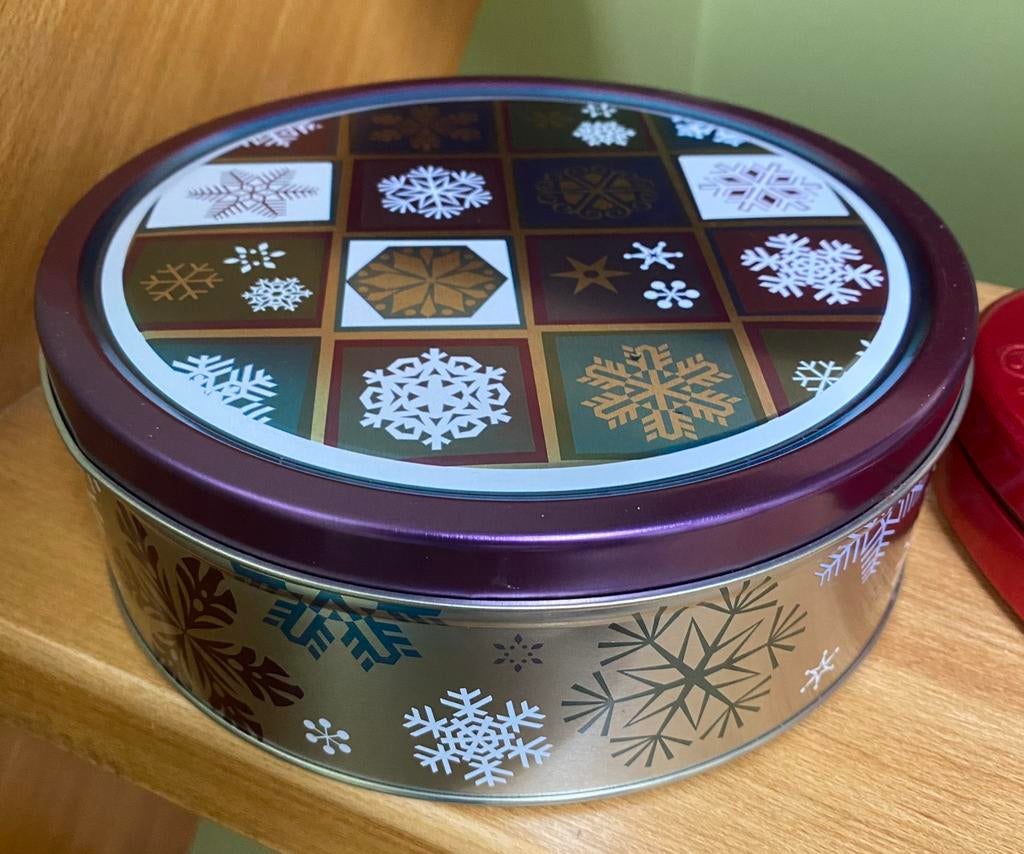 🍄 NIEUWE Blikken doos / koekjestrommel KERST., Ophalen of Verzenden, Nieuw