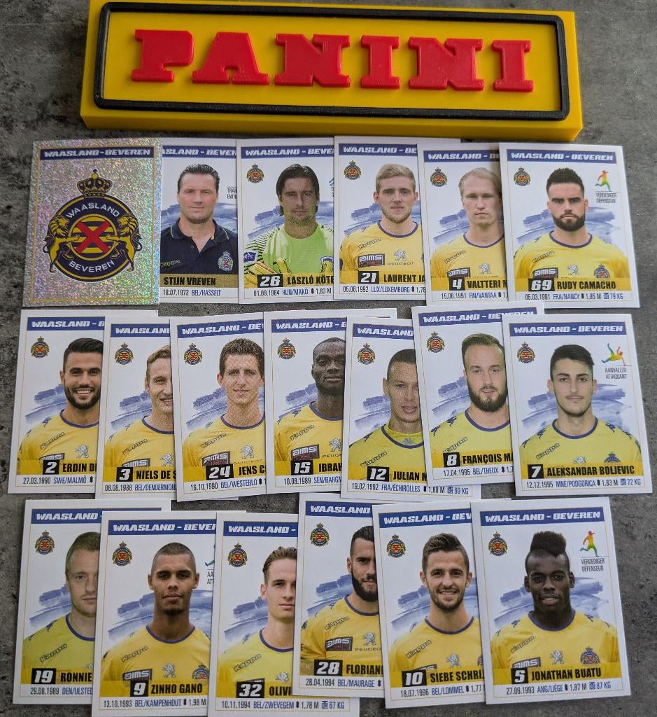 Panini FOOTBALL 2017 19 STICKERS BEVEREN W.   VOETBAL, Ophalen of Verzenden, Nieuw