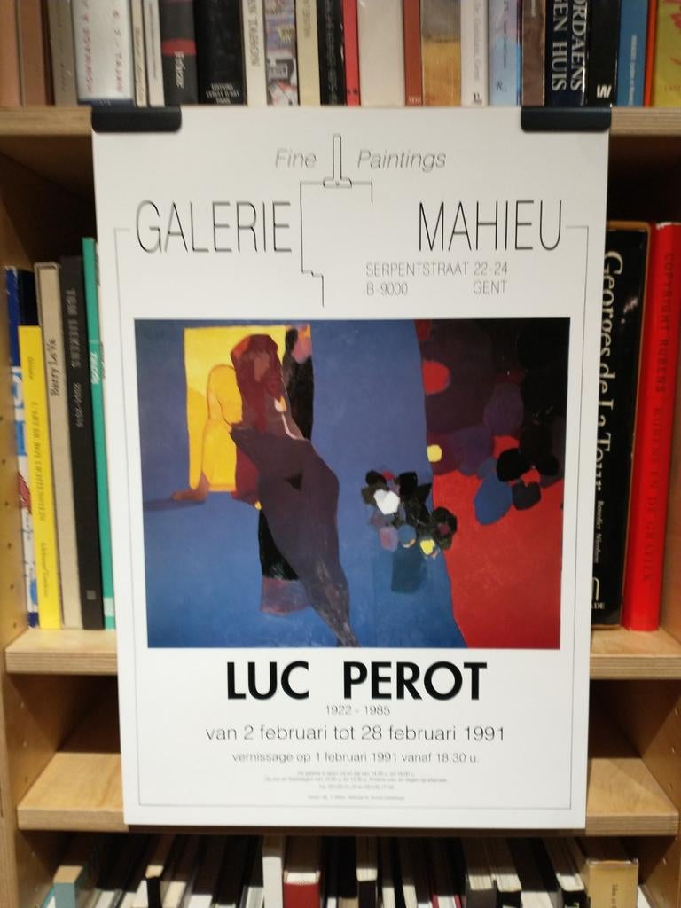 Luc Perot affiche 1991, Ophalen of Verzenden, Gebruikt