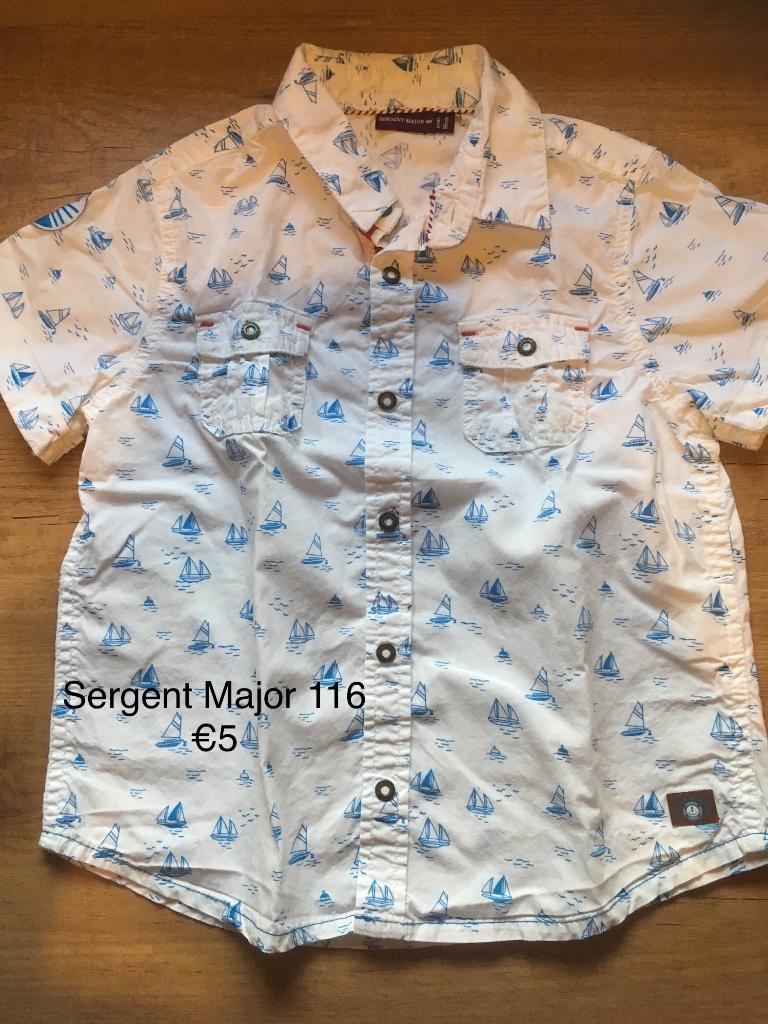 Hemdje jongen maat 116 sergent major, Ophalen of Verzenden, Zo goed als nieuw, Jongen, Shirt of Longsleeve