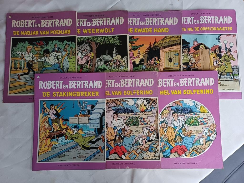 Uit te zoeken : Robert en Bertrand - 2€/stuk, Meerdere stripboeken, Ophalen of Verzenden, Gelezen, Willy Vandersteen