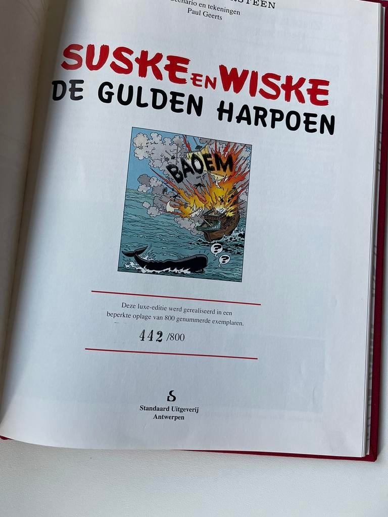Suske en Wiske luxe de gulden harpoen gesigneerd, Enlèvement ou Envoi