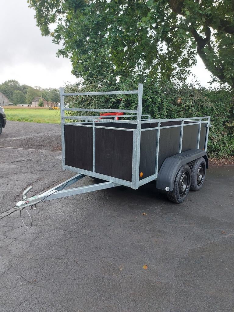 NIEUWE dubbelas XXL aanhangwagen! Rijbewijs b 750kg!, Enlèvement ou Envoi, Comme neuf