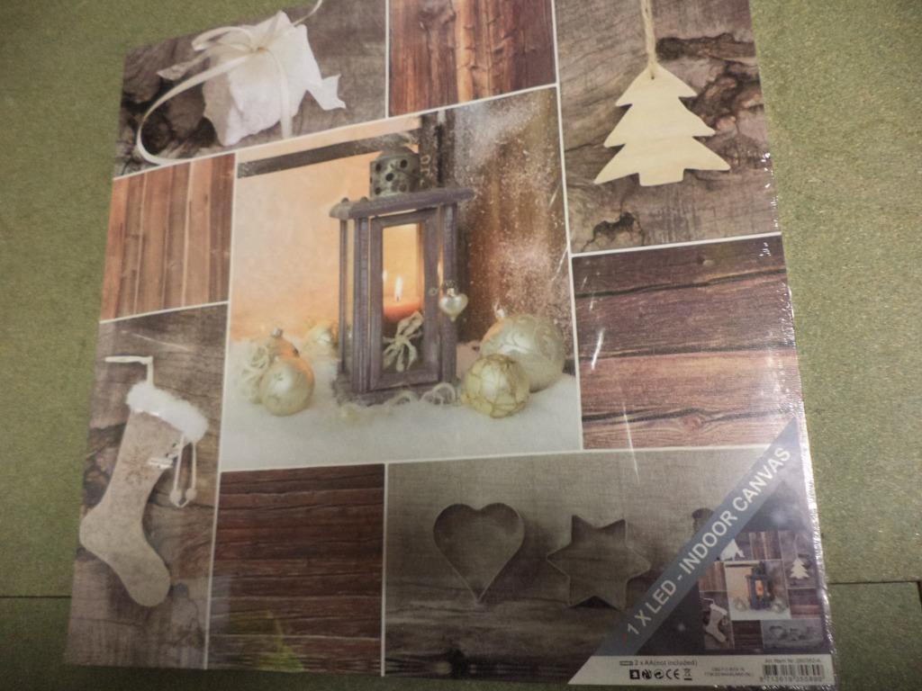 kader met kersttafereel en lichtje in --- nieuw, Diversen, Ophalen of Verzenden, Nieuw