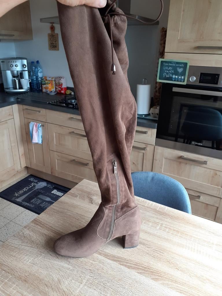 Cuissardes brunes, Enlèvement ou Envoi, Brun, Porté, Bottes hautes
