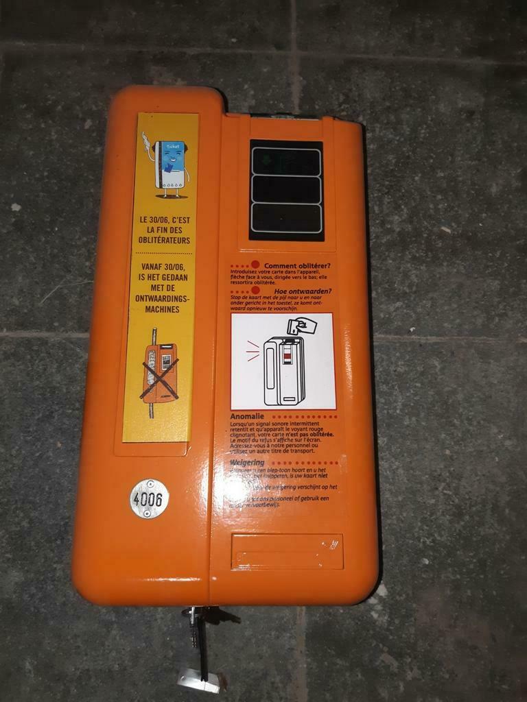 Prodata obliterateur mobib AVEC CLE et autocollants extra, Enlèvement ou Envoi, Comme neuf, Son