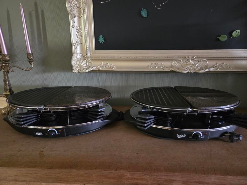 2 identieke gourmet steengril raclette toestellen, Ophalen