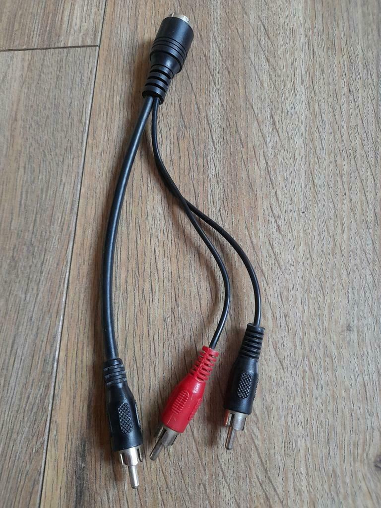 Câble adaptateur audio DIN 6 pôles vers 3 x RCA mâle, Enlèvement ou Envoi, Comme neuf, Moins de 2 mètres, Câble de composant