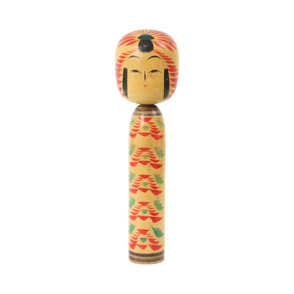 Grote Kokeshi Pop XL Formaat Hout Japan Showa Periode 38cm, Antiek en Kunst, Kunst | Beelden en Houtsnijwerken, Ophalen of Verzenden