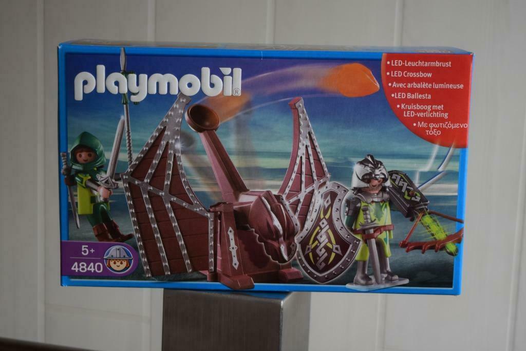 4840 - Playmobil Draak katapult met 2 ridders, Ophalen of Verzenden, Zo goed als nieuw