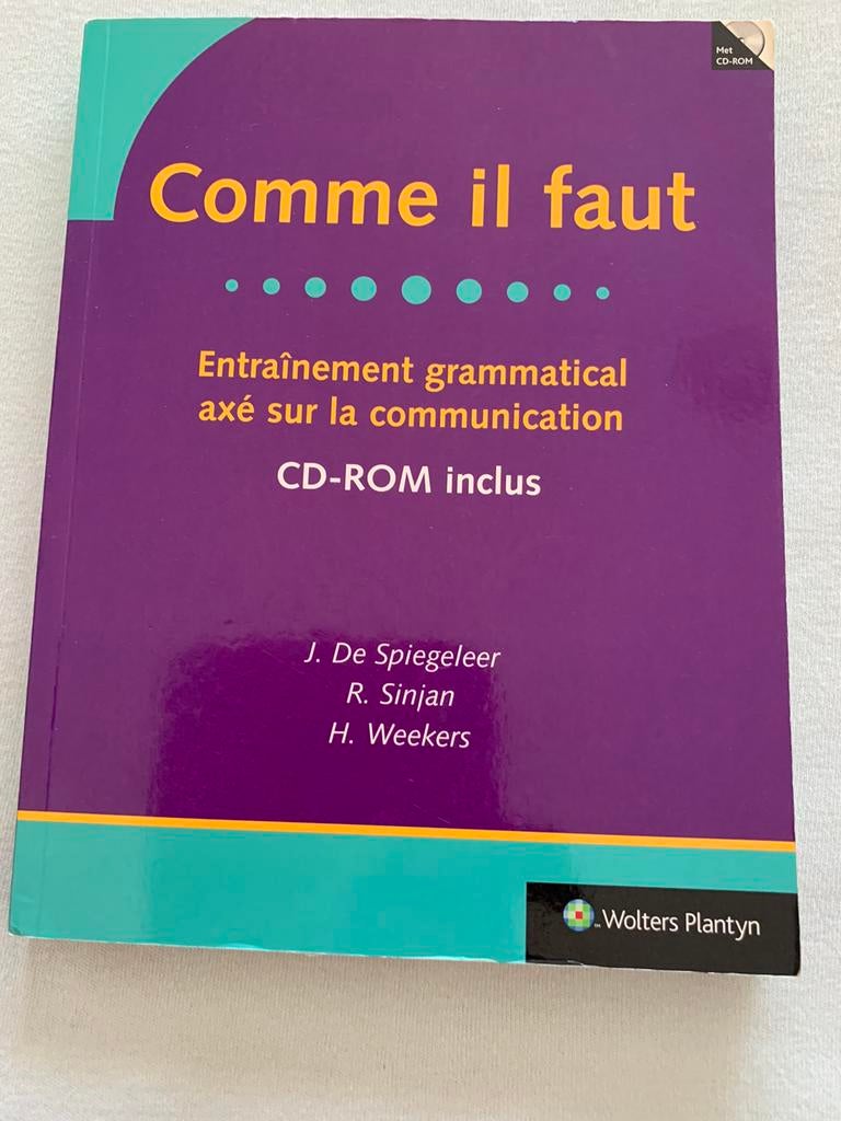 de Spiegeleer - Leerwerkboek, Enlèvement ou Envoi, Comme neuf, De Spiegeleer