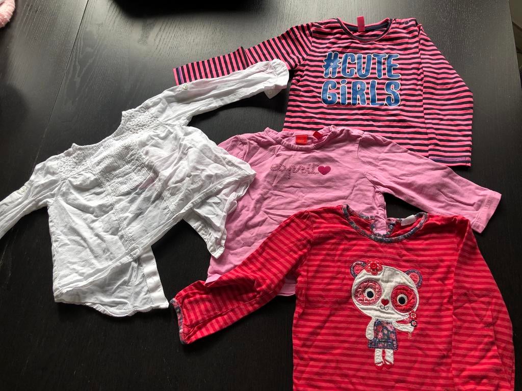 Pakket - meisje - t-shirts met lange mouwen - maat 86, Kinderen en Baby's, Ophalen of Verzenden, Zo goed als nieuw