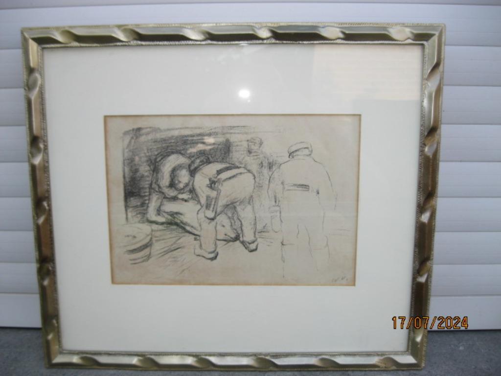 Lithografie Walter Vaes 1882-1958, Ophalen of Verzenden
