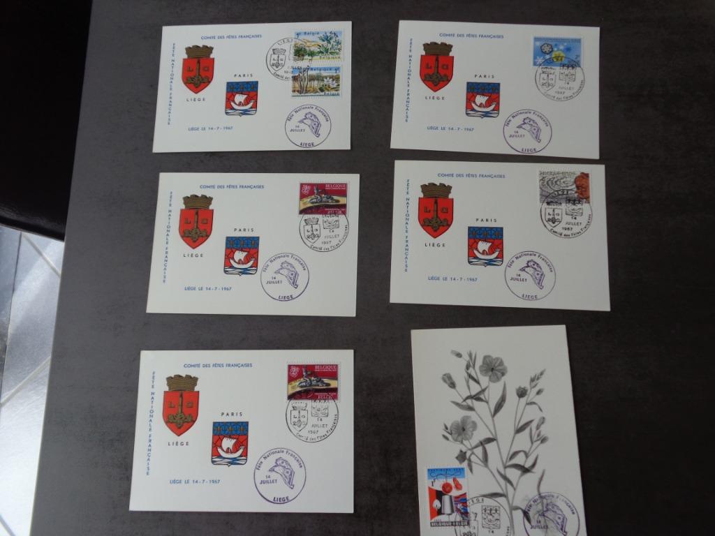 11 bladen "Franse nationale feestdag in Luik" 1967, Postzegels en Munten, Postzegels | Europa | België, Ophalen
