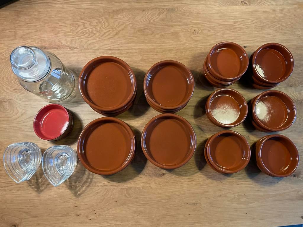 Allerlei schaaltjes voor dessert of aperitief vuurvast, Ophalen of Verzenden, Zo goed als nieuw, Kop(pen) en/of Schotel(s)