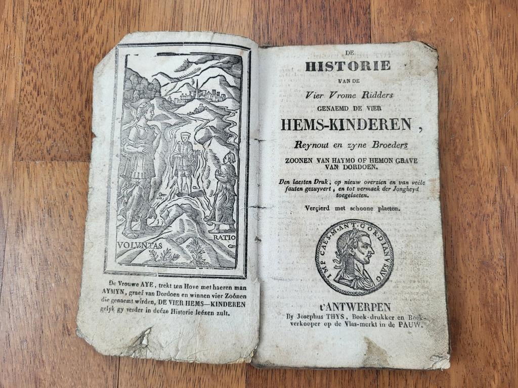 De historie van de vier vrome ridders genaemd de vier hels-k, Antiek en Kunst, Ophalen of Verzenden