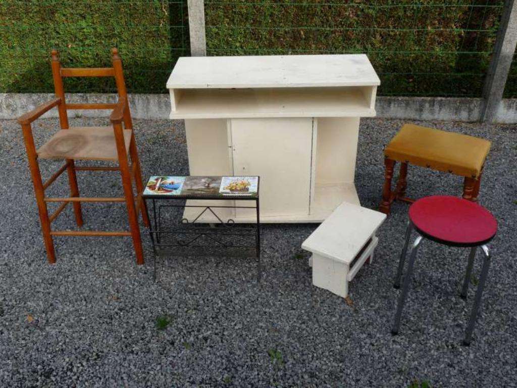 Lot oude / vintage / antieke meubeltjes, Ophalen of Verzenden