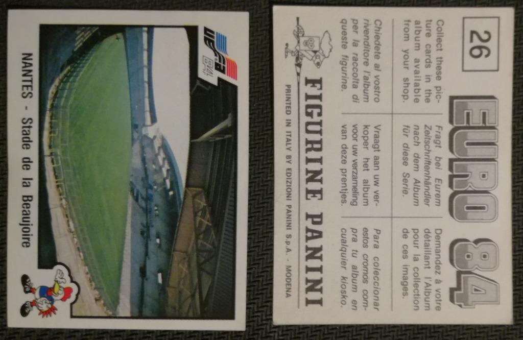 Panini EURO '84 - 6 images, Collections, Articles de Sport & Football, Envoi, Comme neuf, Cartes de joueur