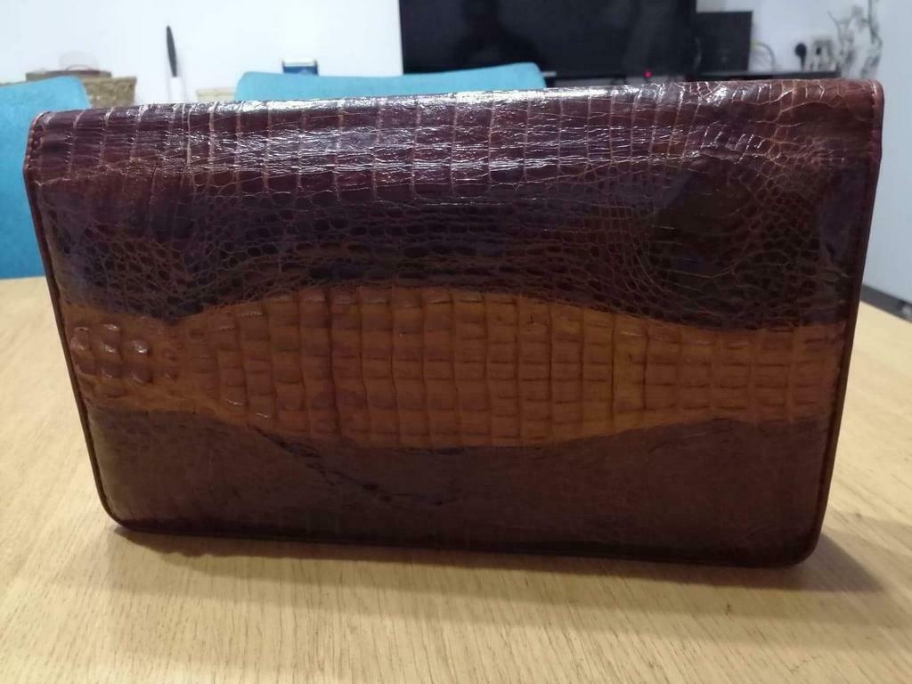 Sac pochette crocodile Vintage, Enlèvement, Utilisé