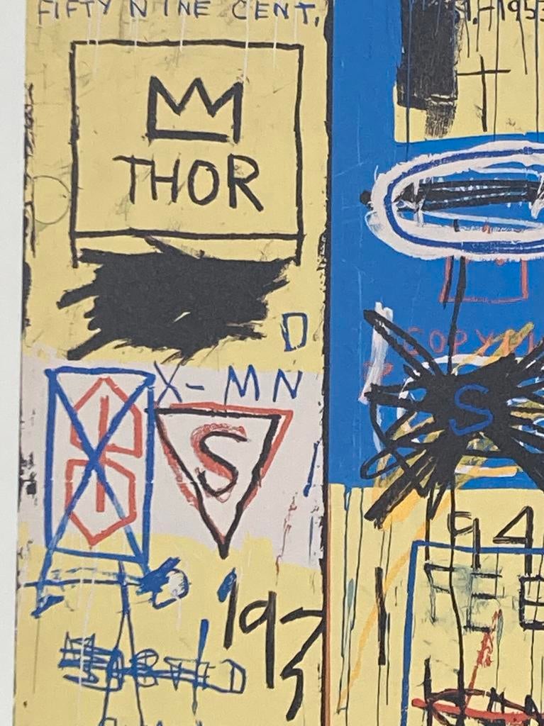 Jean Michel Basquiat: lithografie 50 bij 70 cm ingelijst, Ophalen of Verzenden