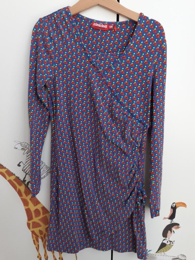 Kleedje Someone maat 128 - bloemetjes, lange mouwen, Kinderen en Baby's, Kinderkleding | Maat 128, Gebruikt, Meisje, Ophalen of Verzenden