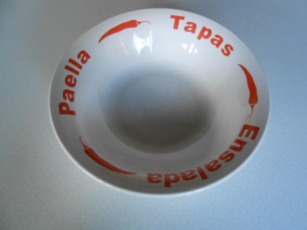 dienkom - steen paella tapas ensalada Ø 27cm, Ophalen of Verzenden, Gebruikt, Overige materialen, Overige typen
