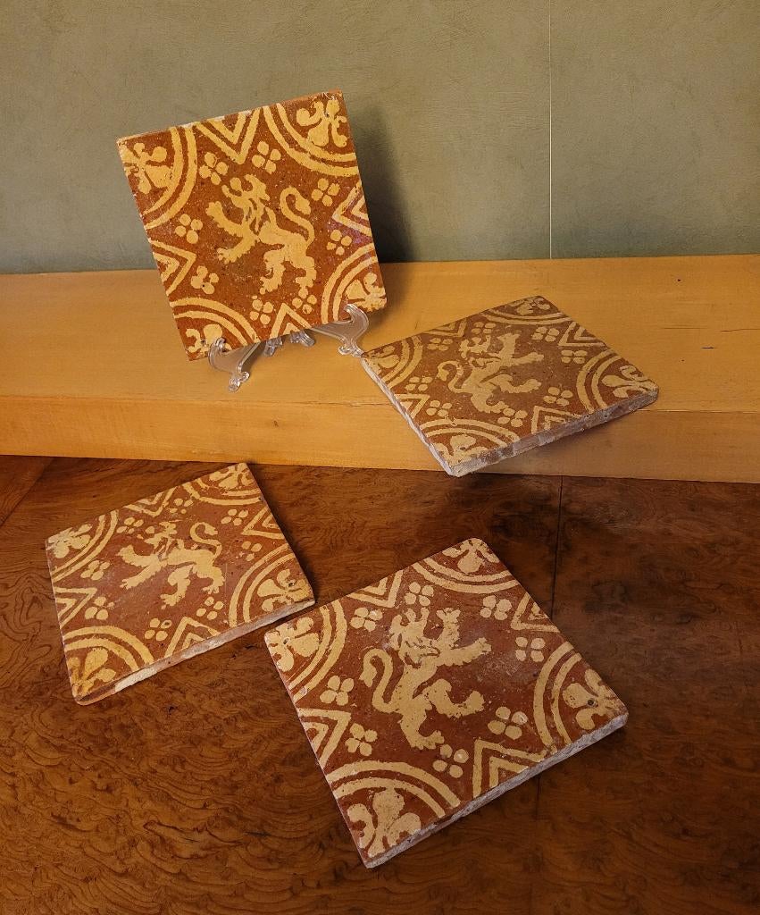 Lot haardtegels "Leeuwetegels", Antiek en Kunst, Ophalen of Verzenden