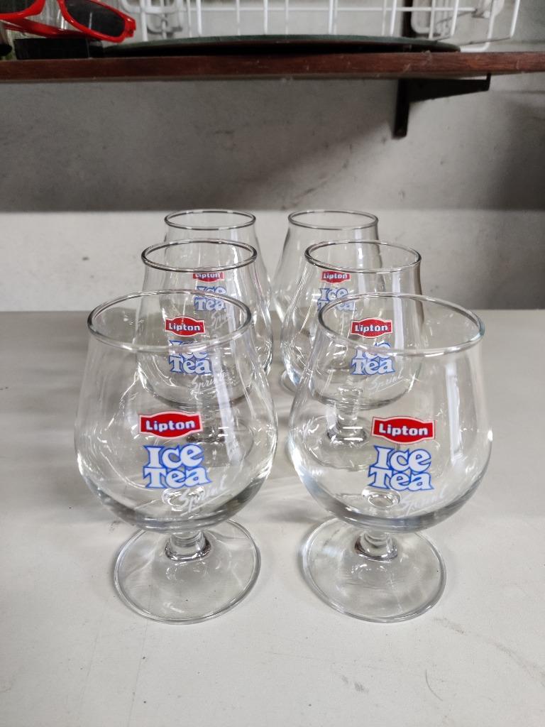 Lot van 5 Lipton Ice Tea glazen, Verzamelen, Ophalen of Verzenden, Nieuw