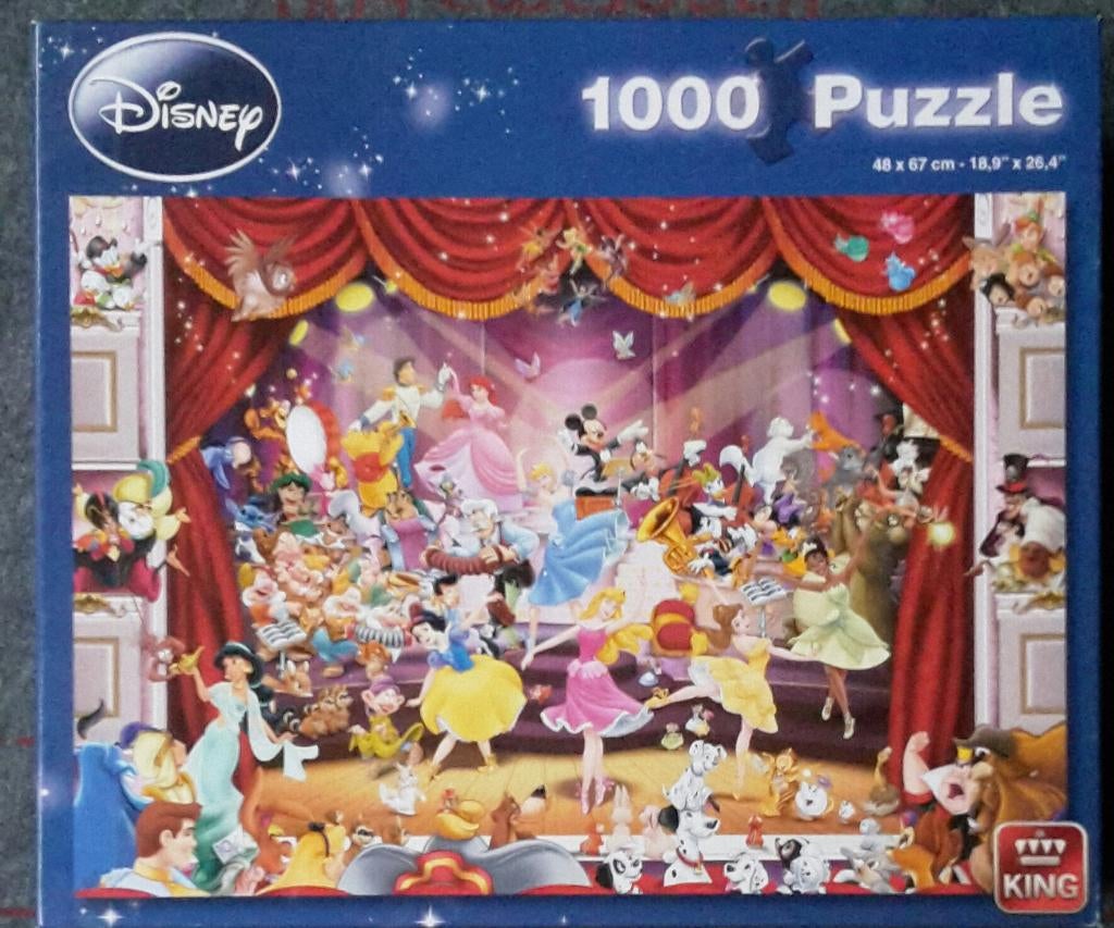 DISNEY TEAROOM AND THEATER PUZZEL 1000 stukjes, Enlèvement, 500 à 1500 pièces, Comme neuf, Puzzle