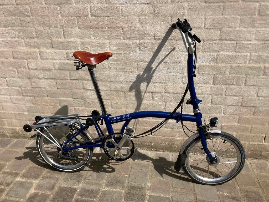 Brompton vouwfiets, Fietsen en Brommers, Ophalen, Brompton, Versnellingen, Zo goed als nieuw