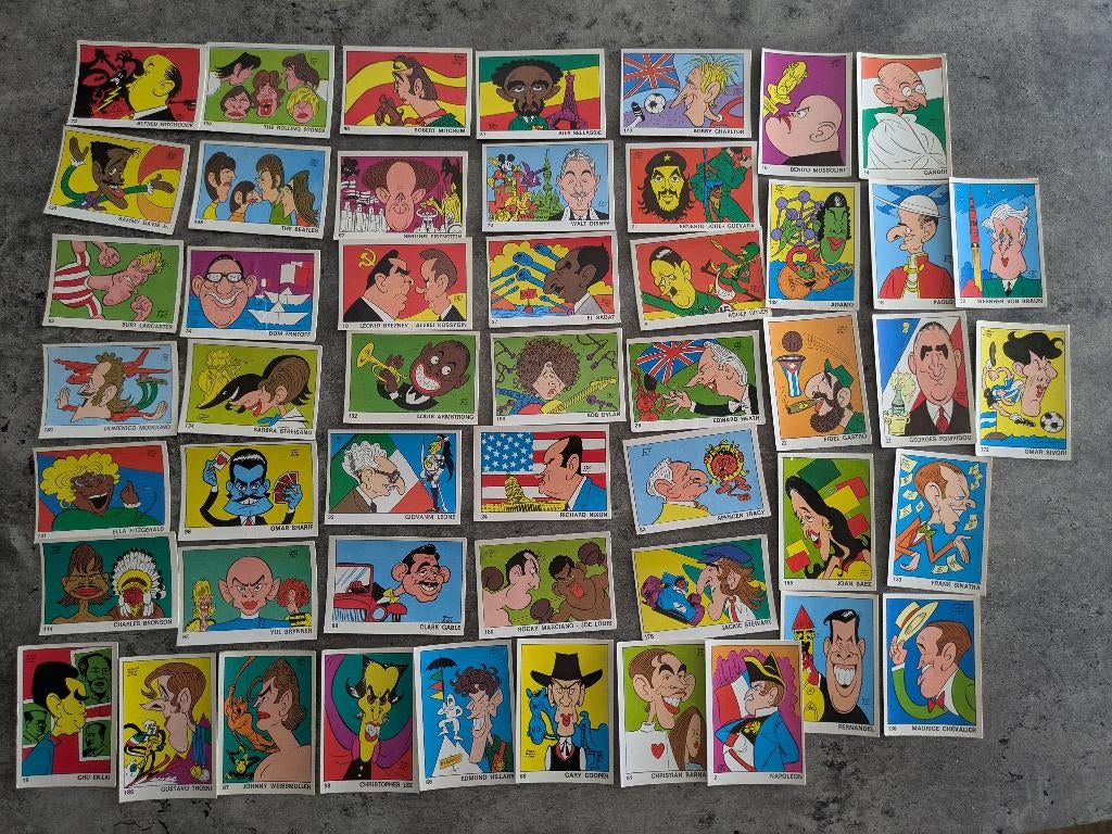 PANINI reeks OK VIP 50X STICKERS plaatjes anno 1973, Verzenden, Zo goed als nieuw