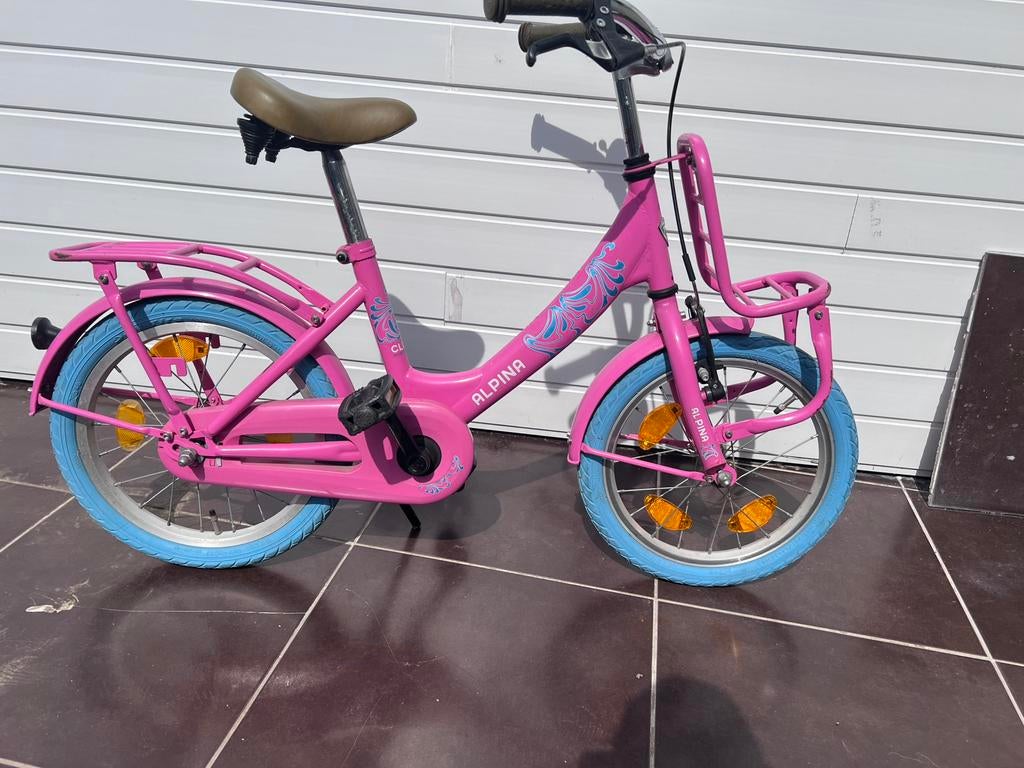 Roze fiets in redelijke staat proper, Ophalen, Gebruikt, Handrem, 16 inch